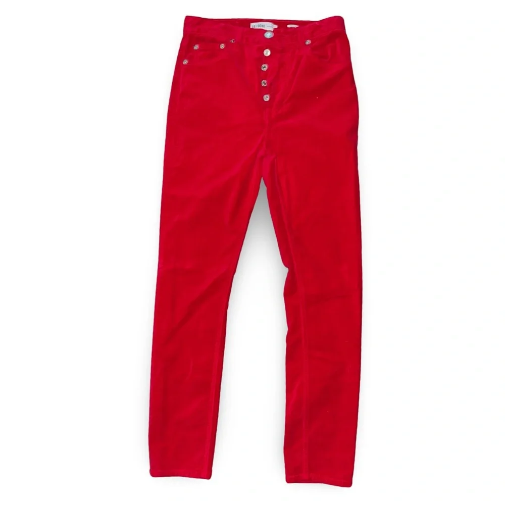 RE/DONE Originals Made in USA Red Corduroy Pant - Picture 3 of 8